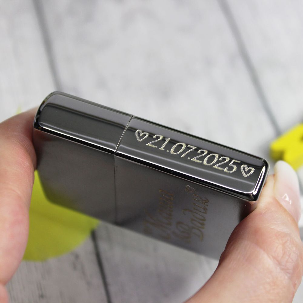 Подарочная зажигалка zippo с гравировкой даты на заказ
