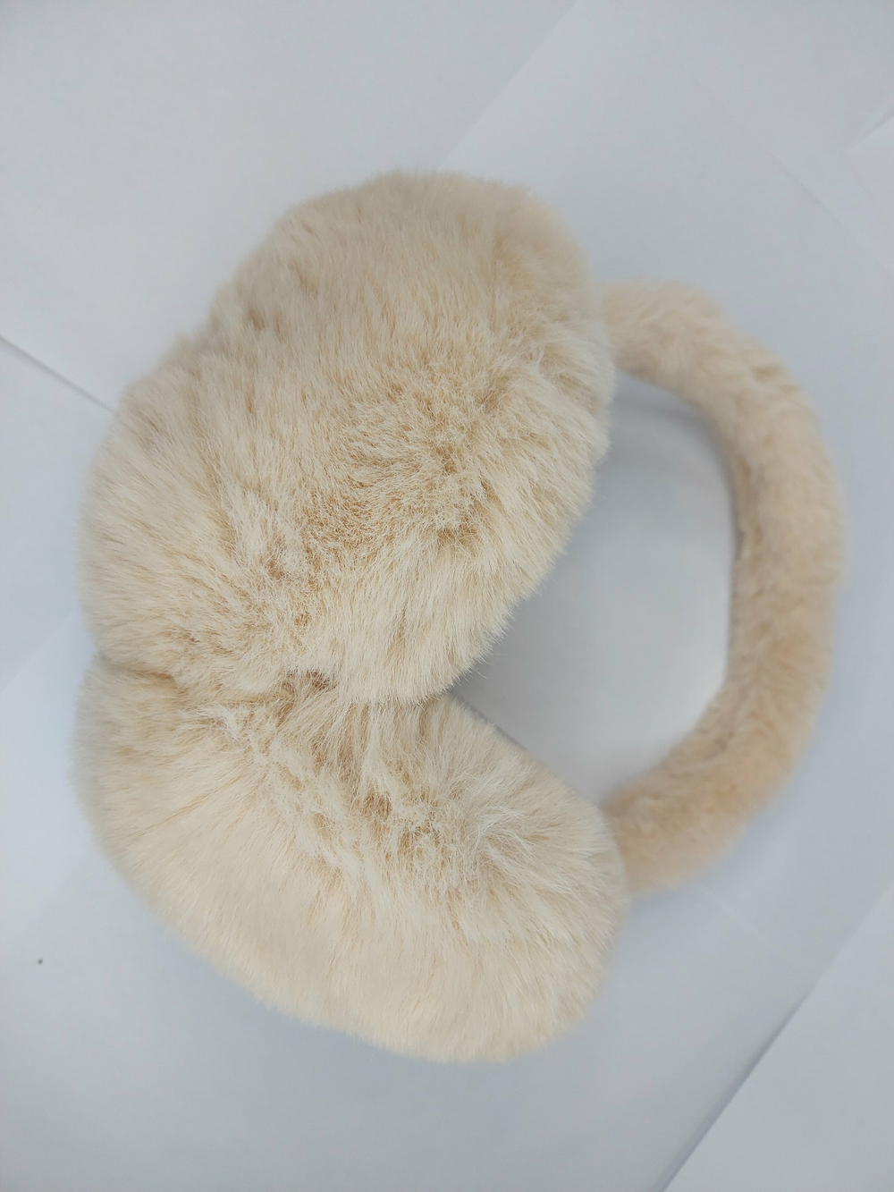 Наушники меховые теплые для занятия спортом уютные светло-бежевые наушники, демисезон/зима, мультиколор