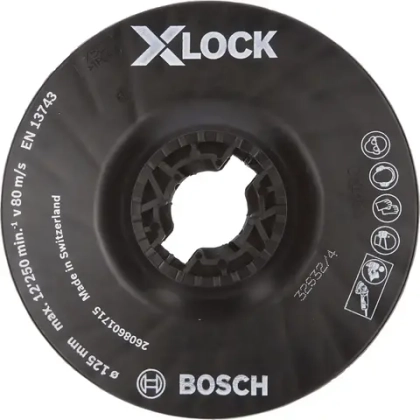 Опорная тарелка X-LOCK 125 мм, средняя. BOSCH 2608601715