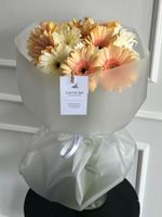 Букет из гербер в кремовом оттенке 15 шт