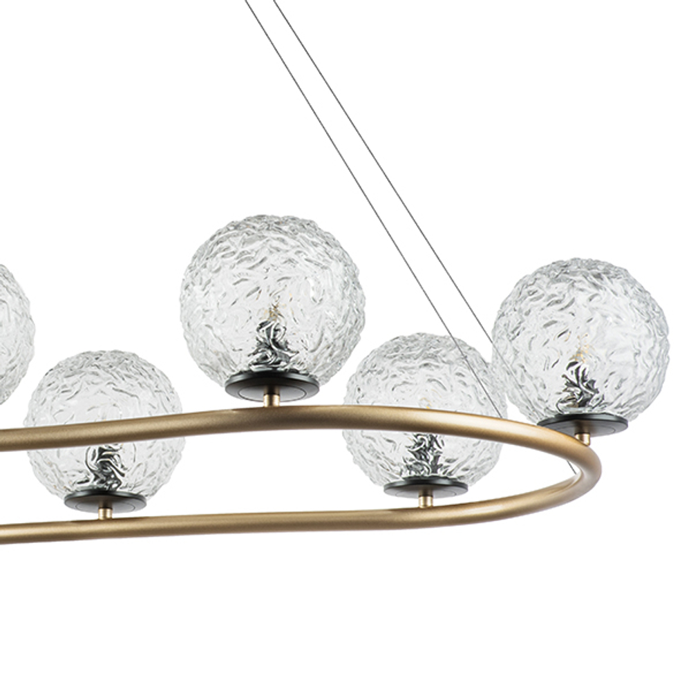 815283 Люстра BARI 8х10W(led) G9 ЗОЛОТО/ЧЕРНЫЙ МАТОВЫЙ