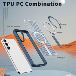 Прозрачный чехол Mesh Pro Magnetic Case для Samsung Galaxy S25