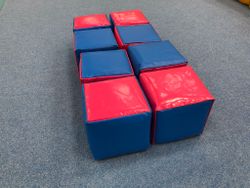 Мягкие модули игровые - "Цветные кубики" - 8 штук"