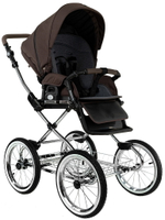 Детская коляска Roan Bass Next Classic d14 2.0 3 в 1 с автокреслом Pituso Santiso Pro Black BSNC/93/2 Turkish Coffe/Black/руч.Cappuccino