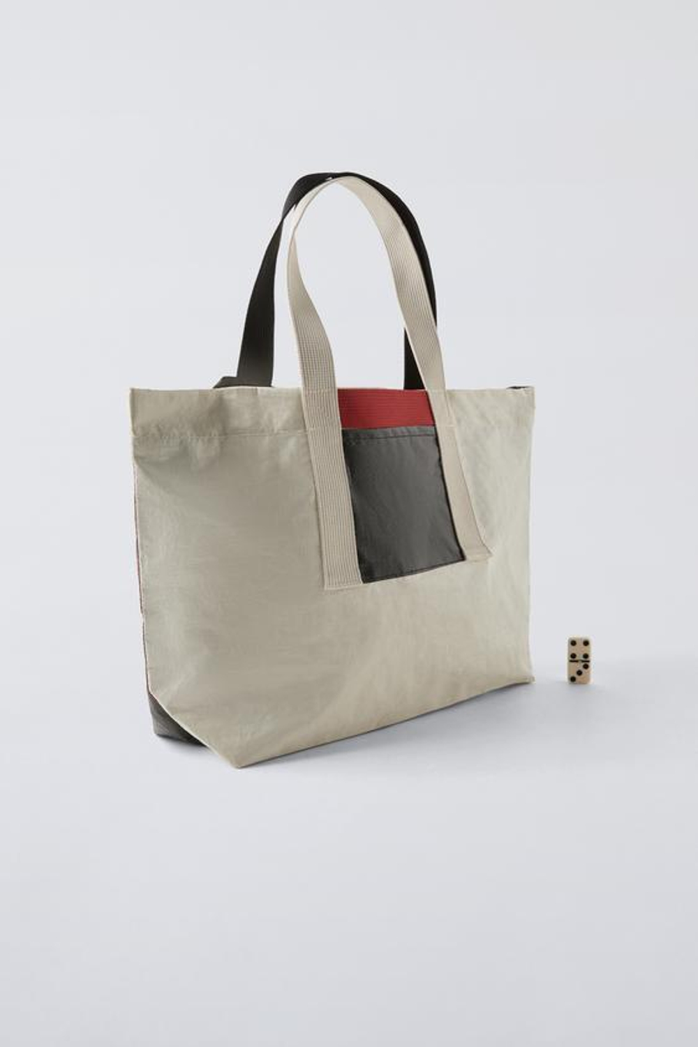 ZARA РАЗНОЦВЕТНАЯ СУМКА-ШОПЕР, ЦВЕТ ЛЬДА