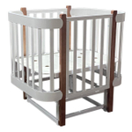 Кроватка детская Антел Solnyshko белый/бук продольный маятник