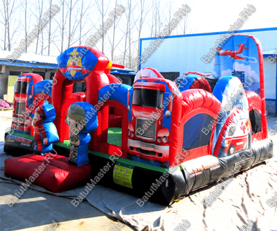 Надувной батут "Пожарные"
