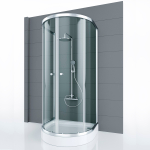 Душевое ограждение WELLE, 85x100x190, профиль хром, стекло прозрачное, ST-WELL1008-NTRCR