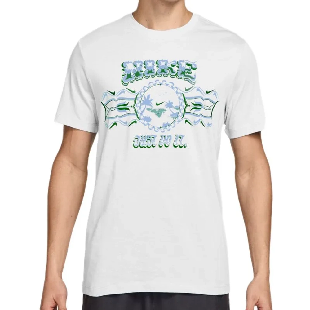 Мужская теннисная футболка Nike Sportswear Graphic Palm Tree - white