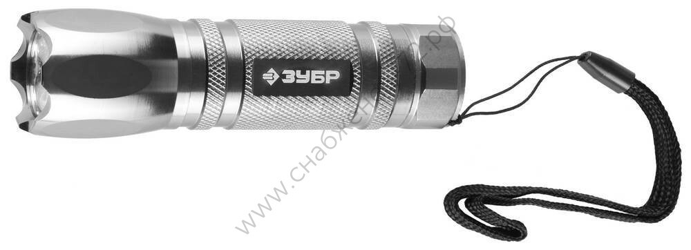 ЗУБР 8 LED + лазер 3хААА Светодиодный фонарь в алюминиевом корпусе (56206)