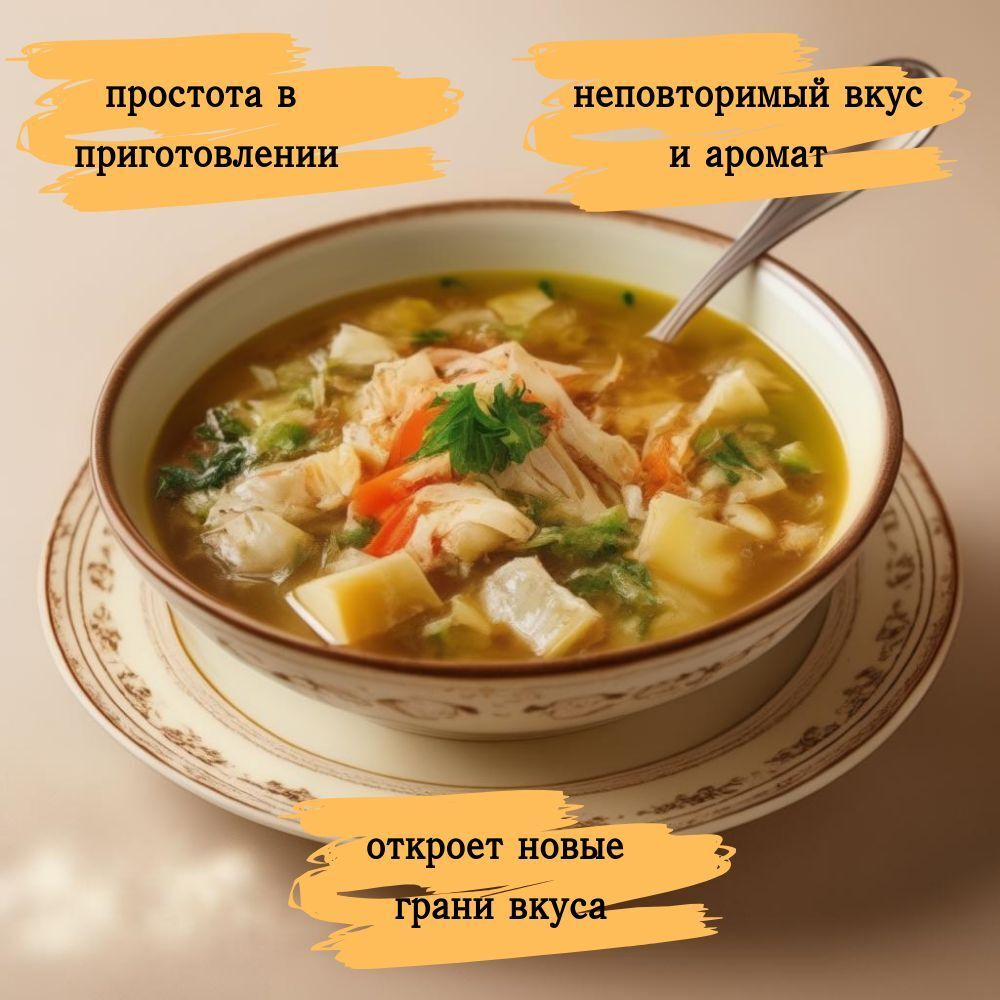 Суп быстрого приготовления Щи на говяжьем бульоне Приправыч 50гр. 1 шт. 3 порций