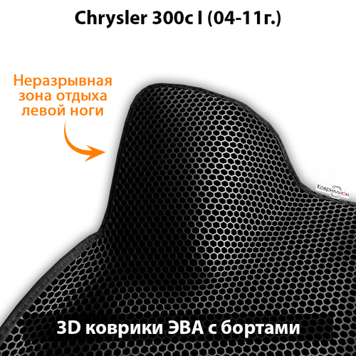 Передние автомобильные коврики ЭВА с бортами для Chrysler 300c I (04-11г.) полный привод