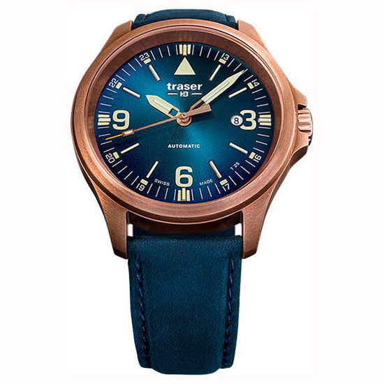 Швейцарские тактические часы Traser P67 OFFICER PRO AUTOMATIC BRONZE BLUE 108074