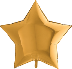 Фольгированный шар звезда 81 см золото