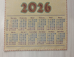 Календарь из гобелена на 2026 год Вороной 39х74