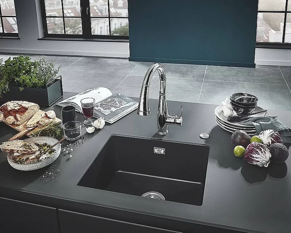 Кухонная мойка Grohe K700 31654AP0 черный гранит