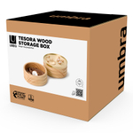 Шкатулка для украшений tesora, натуральное дерево/латунь