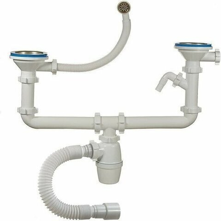 Комплект ZIGMUND & SHTAIN TSF 012 слив-перелив для двухчашевой мойки