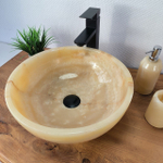 Раковина из оникса Bowl Yellow BO-66081 40*40*15 из натурального камня