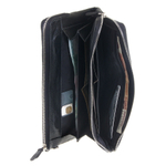 Мужской чёрный клатч портмоне из натуральной кожи GALIB 7M212