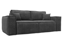 Диван прямой Лига-081 НПБ ВЕЛЮР BRUT 16 темно-серый