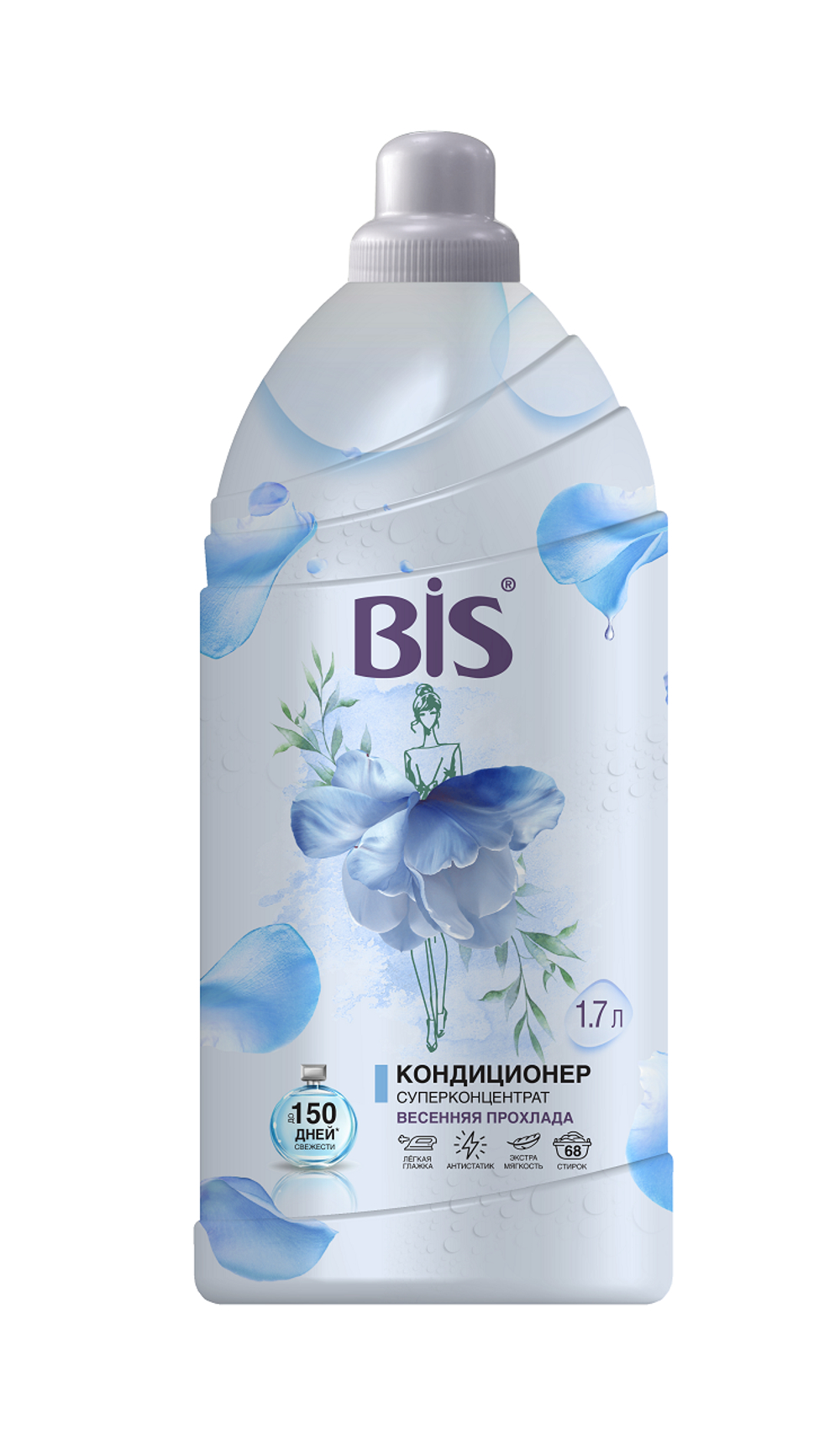 BiS кондиционер для белья весенняя прохлада 1,7 л, 4 шт в упаковке