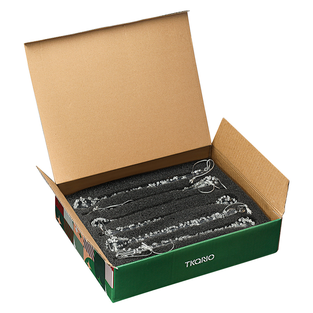 Набор ёлочных украшений icy sparkles из коллекции new year essential, 6 шт.