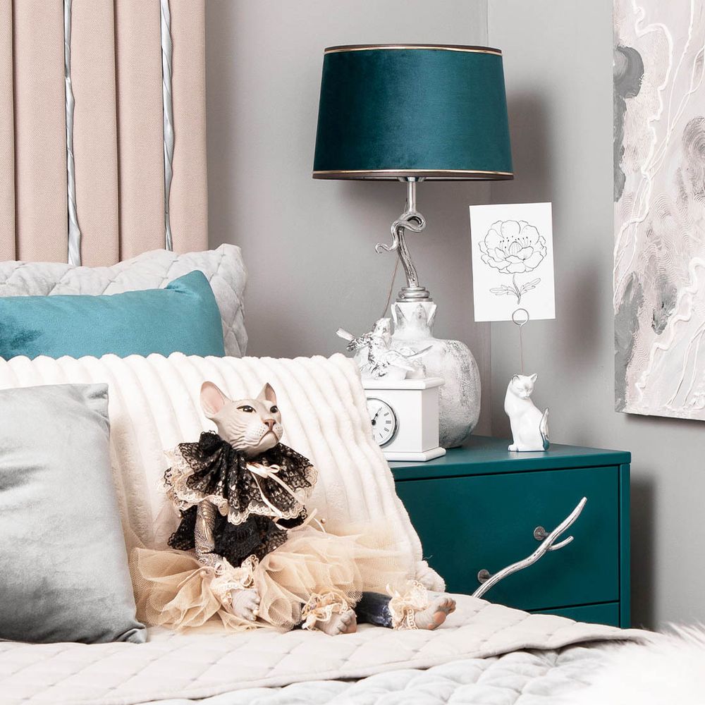 Тумба Арт Колор matte Стайл Сильвер Зеленый бирюзовый матовый