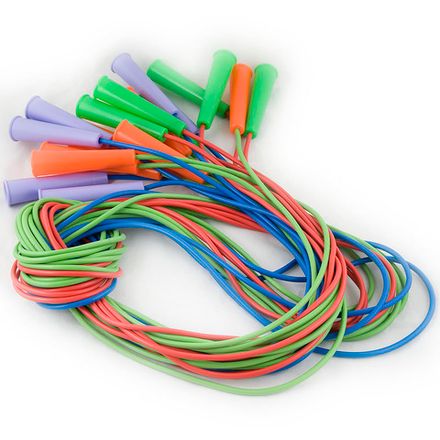 Скакалка, MR-Sk2.65, 2,65м, d 5мм, резин.пластикат,пластик.ручки, мультиколор