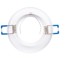 Светильник встраиваемый алюминиевый ЭРА KL107 WH/SL под лампу MR16 GU5.3 белый/серебро | Алюминиевые встраиваемые светильники