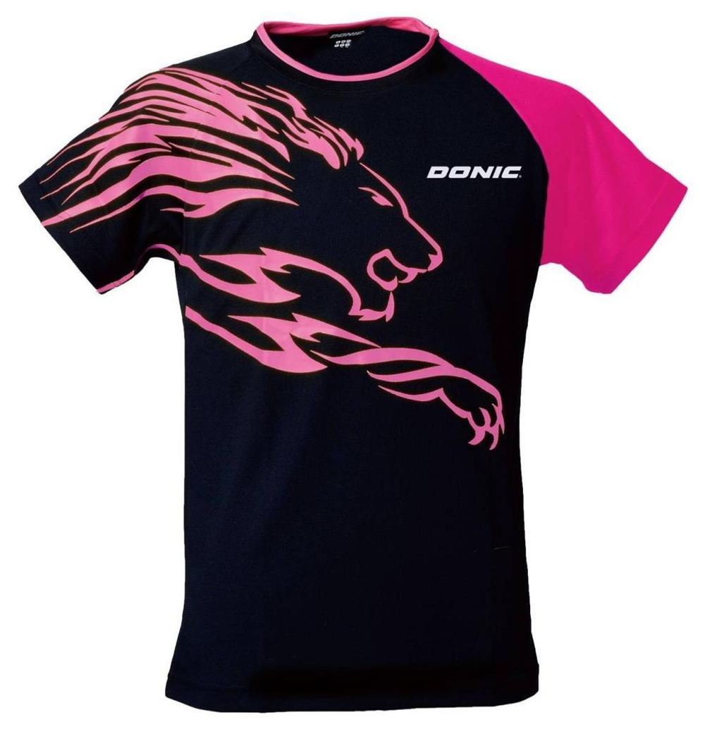 Donic T-shirt Lion black/pink