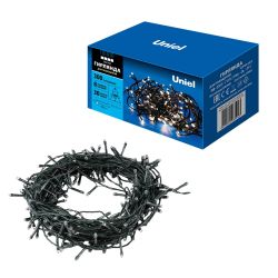 ULD-S3000-300-DGA WHITE IP20 Гирлянда светодиодная. 30м. 300 светодиодов. Белый свет. Провод зеленый. ТМ Uniel