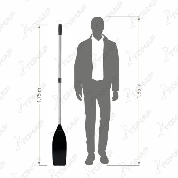 Весло разборное ВСА-07У алюм, п/уключ, 1,4м (Т-VSA-07U-1) Тонар