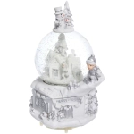 Сувенир Снежный шар «Снежные чудеса» 12.5*12.5*21 см (падающий снег, подсветка, музыка), микс