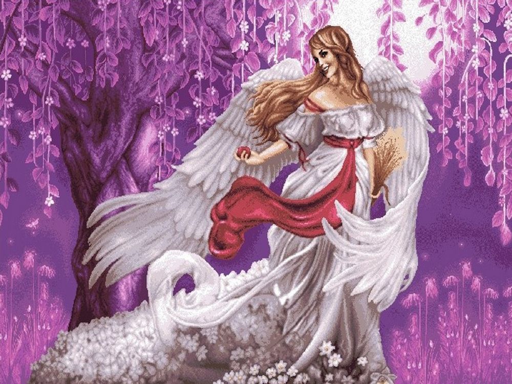 Гобеленовая картина "D. БЕЛЫЙ АНГЕЛ" в багетной раме, Россия.