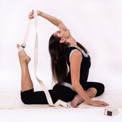 Ремень для йоги хлопковый Nature длиной 230 см Рамайога