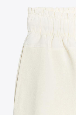 ZARA КОМБИНИРОВАННЫЕ ШОРТЫ, ЭКРЮ