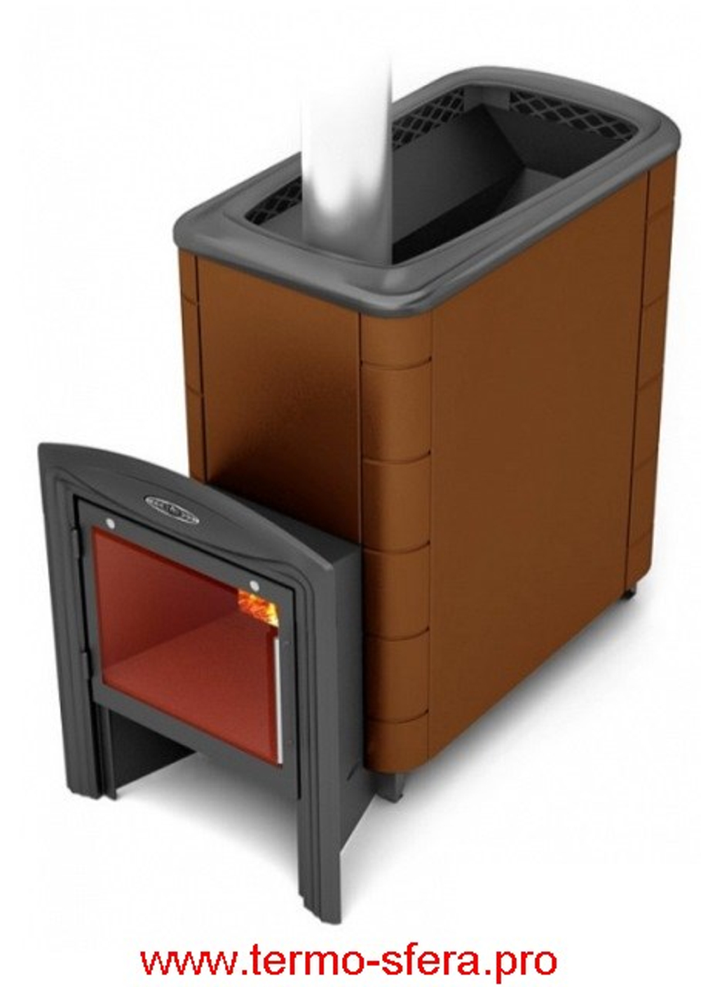 Печь для бани Тунгуска XXL 2013 Inox Витра терракота