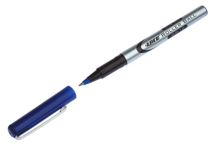 Ручка-роллер LACO синяя 0.7мм корпус серый