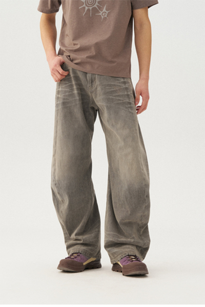 Джинсы Nothomme Monterest Year of the Horse Limited Edition Vintage Washed Distressed 3D Curved Loose Fit Jeans