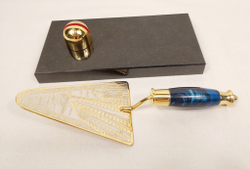 Подарок строителю " Сувенирный мастерок" малый на камне