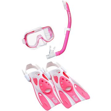 Набор детский маска+трубка+ласты TUSA Sport UPR-0201 Mini-Kleio белый/розовый