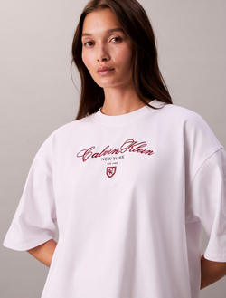 Футболка Calvin Klein Script Logo Graphic Relaxed Brilliant White