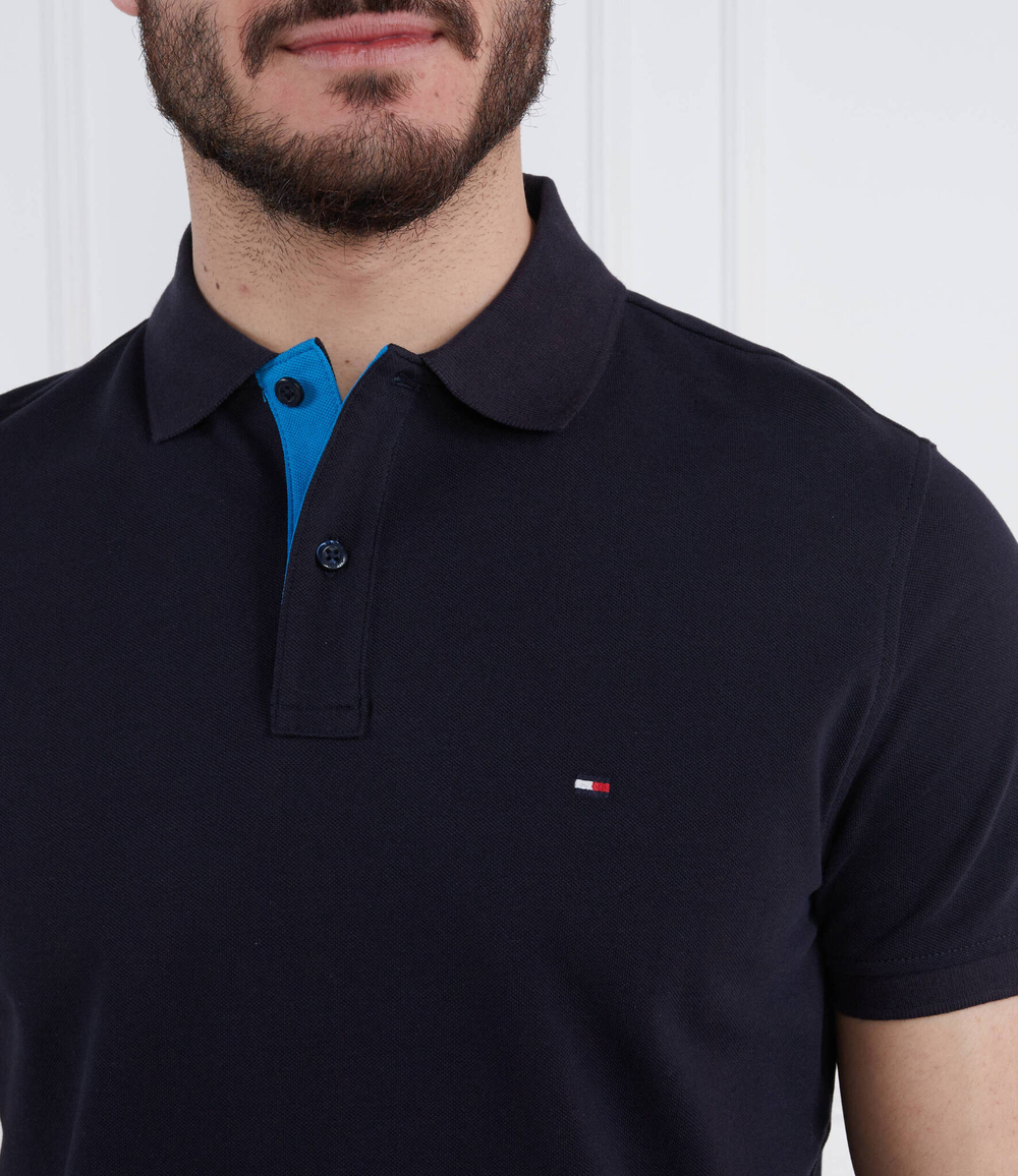 Поло CONTRAST PLACKET Tommy Hilfiger - темно-синий(MW0MW30756)