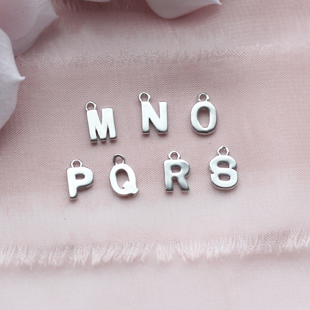п728-N Буква плоская mini "N" 8мм, родий