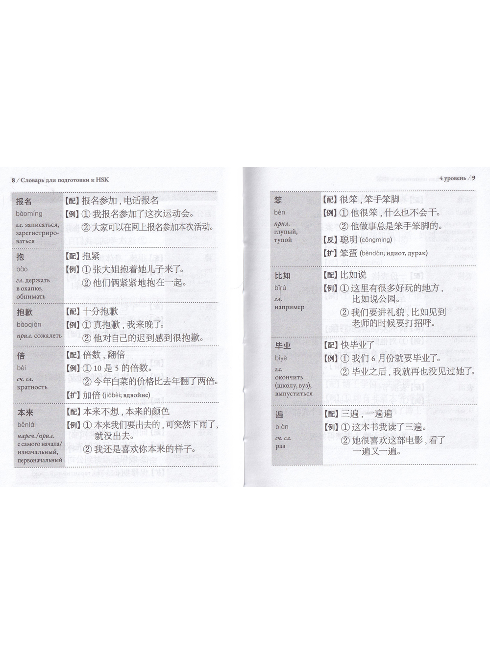 Словарь для подготовки к HSK. Уровень 4
