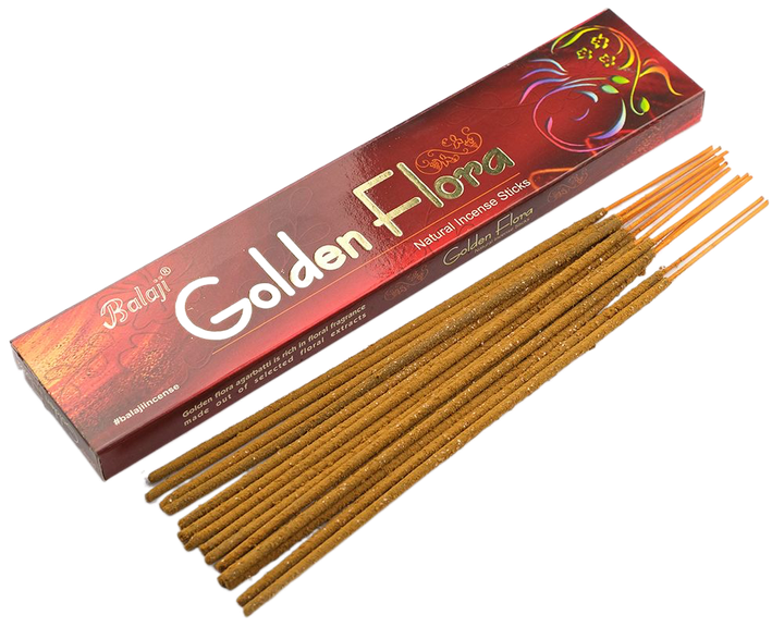 Balaji Golden Flora Благовоние-масала Золотая Флора 15 палочек