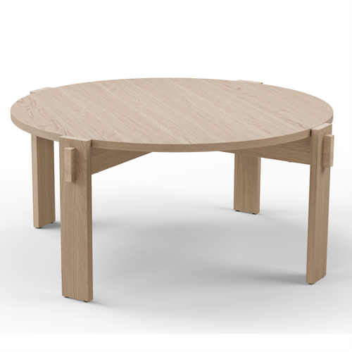 Круглый журнальный столик из массива дуба - CARL