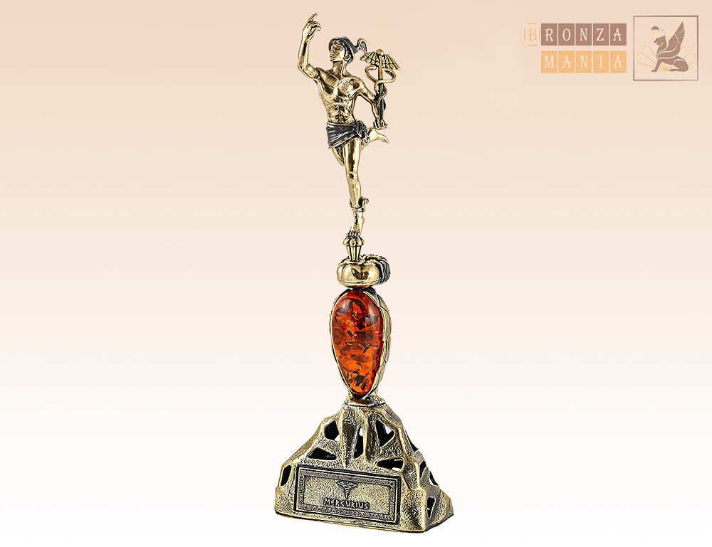 фигурка Меркурий  - Бог Торговли на скале