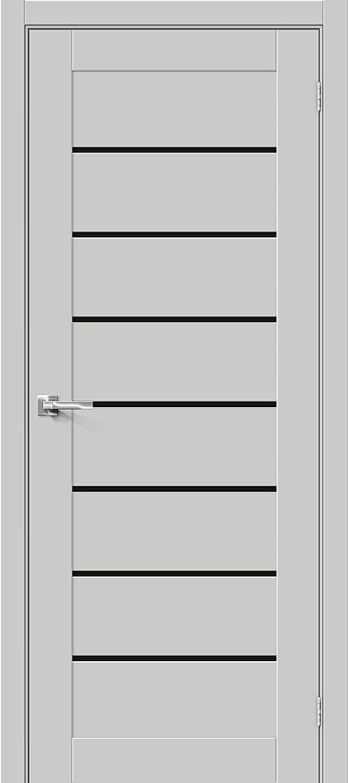 Межкомнатная дверь Браво-22 Black Shine Grey Silk / Двери Браво